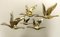 Vintage Flying Birds Brass Wall Decoration, 1960s, Set of 5 6
