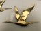 Vintage Flying Birds Brass Wall Decoration, 1960s, Set of 5 5