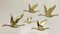 Vintage Flying Birds Brass Wall Decoration, 1960s, Set of 5 3