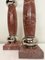 French Red Rosso Levanto Marble and Chrome Table Lamps, 1970s, Set of 2 12