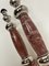 French Red Rosso Levanto Marble and Chrome Table Lamps, 1970s, Set of 2 8
