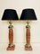 French Red Rosso Levanto Marble and Chrome Table Lamps, 1970s, Set of 2 2