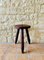 Vintage French Farmhouse Milking Stool on Tripod Legs 1