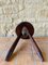 Vintage French Farmhouse Milking Stool on Tripod Legs, Image 8