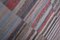 Vintage Cotton Kilim Rag Rug with Stripes 11