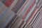 Vintage Cotton Kilim Rag Rug with Stripes, Image 11