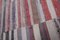 Vintage Cotton Kilim Rag Rug with Stripes, Image 8