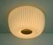 Pleated Relief Model A637 Ceiling Lamp with White Satin Glass and Brass from Limburg, 1970s 2