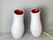 White Opal and Red Glass Asymmetric Mylonit Table Lamps by Polantis for Ikea, Set of 2 3