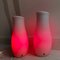 White Opal and Red Glass Asymmetric Mylonit Table Lamps by Polantis for Ikea, Set of 2, Image 9