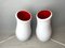 White Opal and Red Glass Asymmetric Mylonit Table Lamps by Polantis for Ikea, Set of 2 5