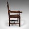Antique Scottish Victorian Carved Oak Hall Chair, 1860s 3