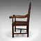 Antique Scottish Victorian Carved Oak Hall Chair, 1860s 5