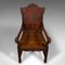 Antique Scottish Victorian Carved Oak Hall Chair, 1860s 7