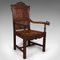 Antique Scottish Victorian Carved Oak Hall Chair, 1860s 1