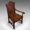 Antique Scottish Victorian Carved Oak Hall Chair, 1860s 6