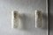 Textured Glass and Brass Wall Sconces by J. T. Kalmar, Set of 2 1