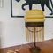 Large Art Deco Brass and Yellow Opaline Glass Table Lamp with Glass Fringe Tassels, 1940s 2