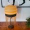 Large Art Deco Brass and Yellow Opaline Glass Table Lamp with Glass Fringe Tassels, 1940s 4