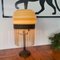 Large Art Deco Brass and Yellow Opaline Glass Table Lamp with Glass Fringe Tassels, 1940s 11