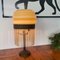Large Art Deco Brass and Yellow Opaline Glass Table Lamp with Glass Fringe Tassels, 1940s, Image 11