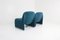 Alky Chairs in Petrol Blue by Giancarlo Piretti for Artifort, Set of 2 2