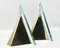 Apliques triangulares posmodernos de Karstadt AG, años 80. Juego de 2, Imagen 10