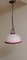 German Ceiling Lamp with Pink Glass Shade, 1920s, Image 2