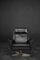 Mid-Century Danish Modern Minimalist Black Leather Swivel Armchair by Georg Thams, 1960s 6