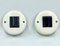 Bakelite Light Switches, 1940s, Set of 2 1