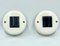 Bakelite Light Switches, 1940s, Set of 2, Image 1