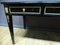 Executive Desk in Blackened Wood and Leather with Bronze Trim, Image 4