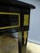 Executive Desk in Blackened Wood and Leather with Bronze Trim, Image 2