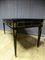 Executive Desk in Blackened Wood and Leather with Bronze Trim, Image 7