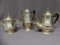 Tea & Coffee Service in Solid Silver by Paul Canaux, Set of 3 1