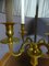 Lampada grande in bronzo dorato con paralume in seta plissettata, Immagine 6