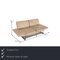 Beige Leather Cirrus Two Seater Sofa from Cor 2