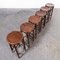 Bentwood High Barstools in Oak, 1970s, Set of 6 4