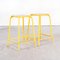 French Yellow High Stools from Mullca, 1960s, Set of 2 1