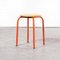 French Red Stacking School Stools, Set of 6, Image 6