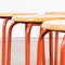 French Red Stacking School Stools, 1960s, Set of 8, Image 5