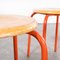French Red Stacking School Stools, 1960s, Set of 8 4
