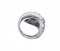 14 Karat White Gold Snake Ring with Black and White Diamond, Image 3