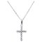 White Gold Cross Pendant Necklace, 1960s 1
