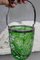 Secchiello per il ghiaccio in cristallo verde, anni '70, Immagine 5