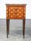 Louis XVI Style Inlaid Three Drawer Bedside Table 1