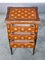 Louis XVI Style Inlaid Three Drawer Bedside Table 4