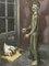 Pierre Monteret, Jeune Homme au Chien Endormi, 1900er, Öl auf Leinwand 4