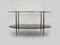 Coffee Table with Transparent and Black Glass Tops and Gilded Compass Foot, 1960s 2