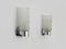 Space Age Wall Sconces in Stainless Steel and Diamond-Tipped Glass, 1960s, Set of 2 3